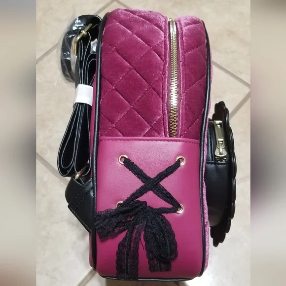 Sanrio My Melody, Kuromi & My Sweet Piano Velvet Mini Backpack - Picture 3 of 3